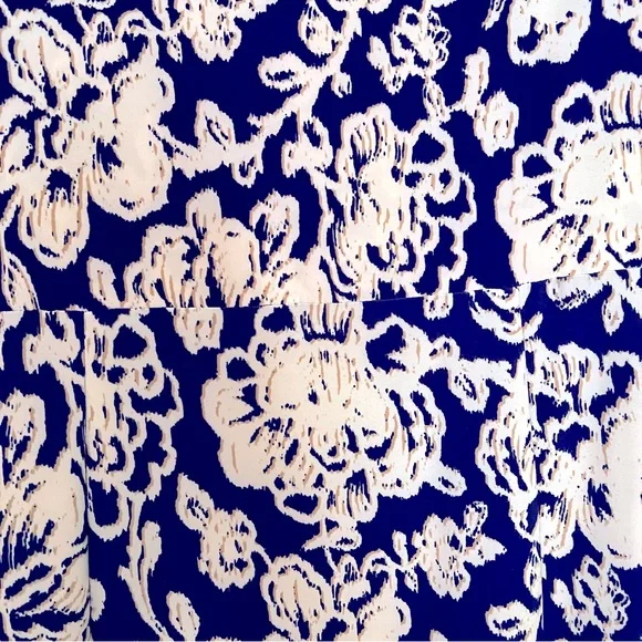 EUC/WORN ONCE RALPH LAUREN BLUE FLORAL WORK DRESS - Picture 2 of 8